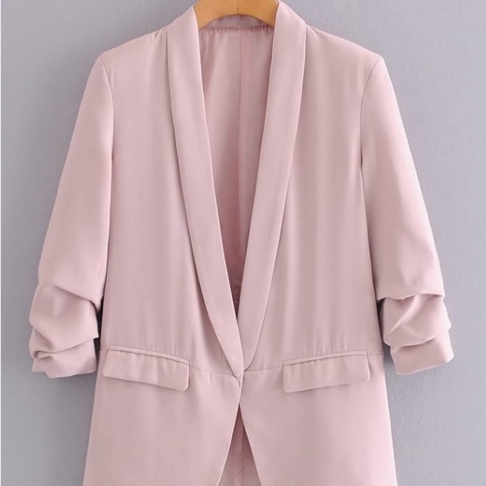 Salmon pink blazer